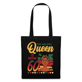 Cette reine de mélanine a maintenant 60 ans, 60 ans - Sac en tissu - noir - Devant