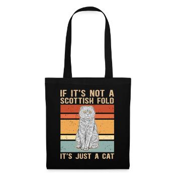 Scottish folding ear cat | Scottish Fold Gift - Tote Bag - black - Front