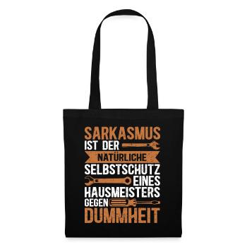 Hausmeister Facility Manager Hauswart Geschenk - Stoffbeutel - Schwarz - Vorne