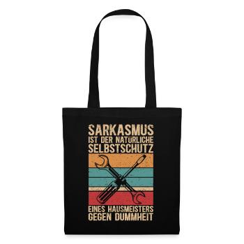 Hausmeister Facility Manager | Hauswart Geschenk - Stoffbeutel - Schwarz - Vorne