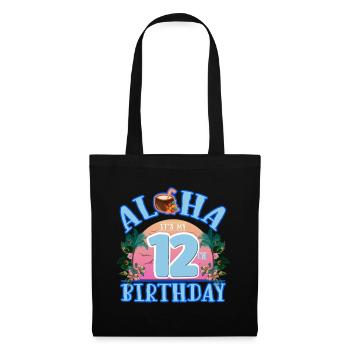 Aloha C’est mon 12ème anniversaire Noix de - Sac en tissu - noir - Devant