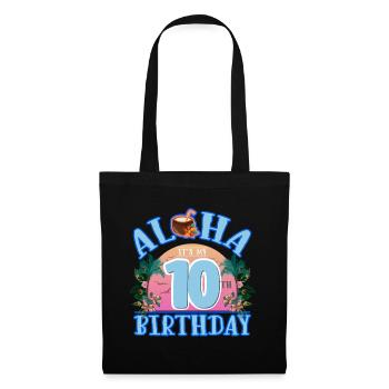 Aloha C’est mon 10ème anniversaire Noix de - Sac en tissu - noir - Devant