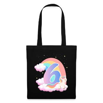 6 Unicorn Rainbow Clouds Little Pony 6. - Tote Bag - black - Front