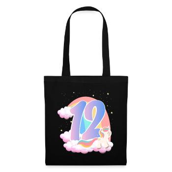 12 Unicorn Rainbow Clouds Little Pony 12. - Tote Bag - black - Front