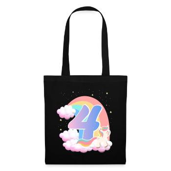 4 Unicorn Rainbow Clouds Little Pony 4. - Tote Bag - black - Front