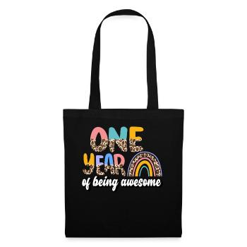 A Year of Being Awesome Animal Skin Pattern - Tote Bag - black - Front