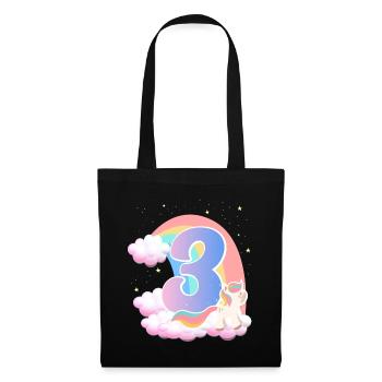 3 Unicorn Rainbow Clouds Little Pony 3. - Tote Bag - black - Front