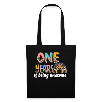 A Year of Being Awesome Animal Skin Pattern - Tote Bag - black - Front