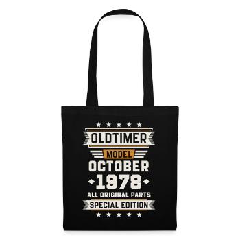 Oldtimer Octobre 1978 Cadeau d’anniversaire - Sac en tissu - noir - Devant