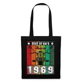 Best Of 60's Born 1969 Classic Motorcycle - Tote Bag - black - Front