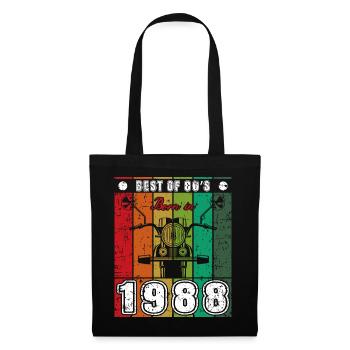 Best Of 80's Born 1988 Classic Motorcycle - Tote Bag - black - Front