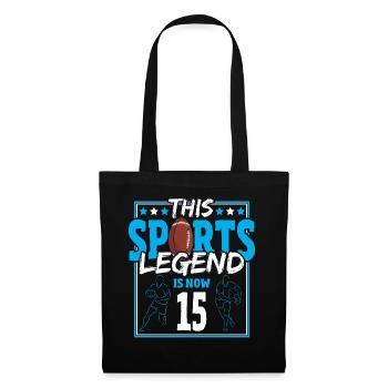 This sports legend is now 15, rugby game 15. - Tote Bag - black - Front