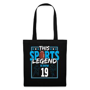This sports legend is now 19, rugby game 19. - Tote Bag - black - Front