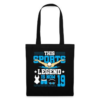 This Sports Legend Is Now 19 And Swims To - Tote Bag - black - Front