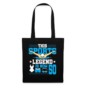 Cette légende du sport a maintenant 50 ans et nage - Sac en tissu - noir - Devant