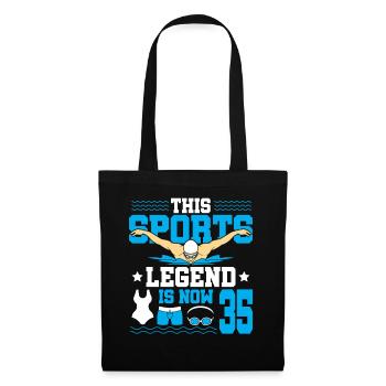 Cette légende du sport a maintenant 35 ans et nage - Sac en tissu - noir - Devant