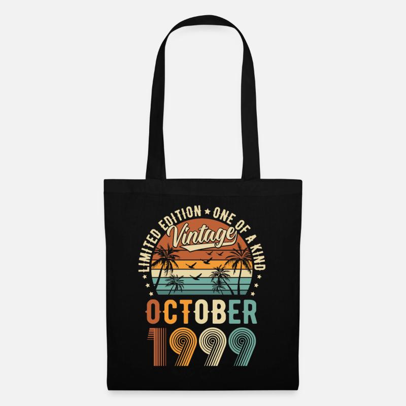 Limited Edition Oktober 1999 Geburtstag Geschenk - Stoffbeutel - Schwarz