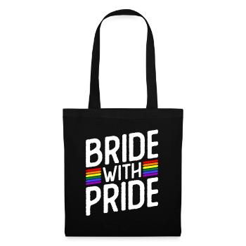 Bride With Pride - Lesbische Hochzeit Homo-Ehe - Stoffbeutel - Schwarz - Vorne