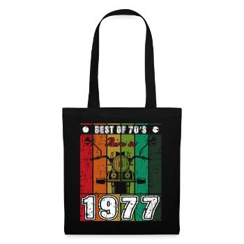 Le meilleur de la moto classique née des années 70 en 1977 - Sac en tissu - noir - Devant