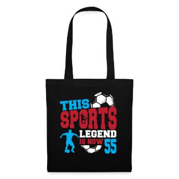 Cette légende du sport a maintenant 55 ans, le jeu de football 55. - Sac en tissu - noir - Devant
