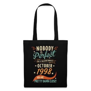 Personne n’est parfait né en octobre 1998 - Sac en tissu - noir - Devant