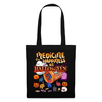 Medicine to Happiness on Halloween Clowder Of - Tote Bag - black - Front