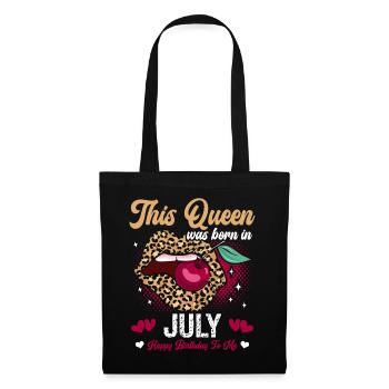 This queen was born in July happy - Tote Bag - black - Front