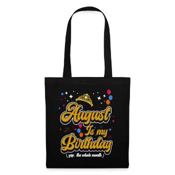 Août est mon anniversaire. La célébration de l' - Sac en tissu - noir - Devant