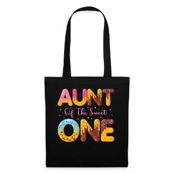 Tante Le sucré saupoudre de délicieux beignets - Sac en tissu - noir - Devant