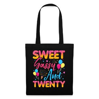 Sweet Sassy And Twenty Sprinkles Delicious - Stoffbeutel - Schwarz - Vorne