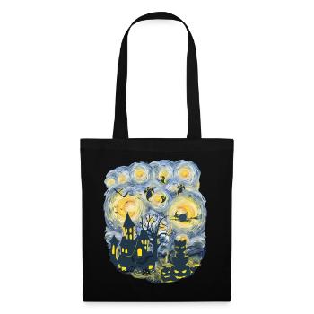Spooky Evening With Pumpkins Ghosts - Tote Bag - black - Front