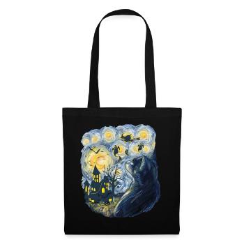 Spooky Evening With Pumpkins Ghosts - Tote Bag - black - Front