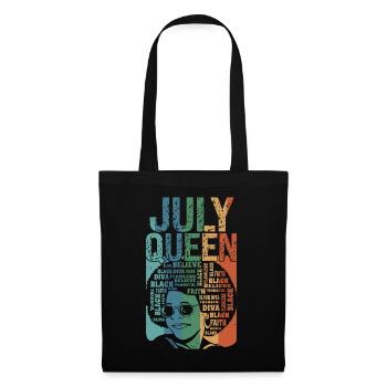 Juillet Le mois de naissance de la Reine célèbre le - Sac en tissu - noir - Devant