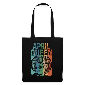 Mois de la naissance de la reine d'avril Célébrez la foi noire - Sac en tissu - noir - Devant