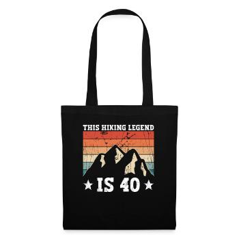Hiking 40th birthday Hikers 40 years outdoor - Tote Bag - black - Front