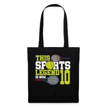 Cette légende du sport a maintenant 10 ans, le tennis 10. - Sac en tissu - noir - Devant