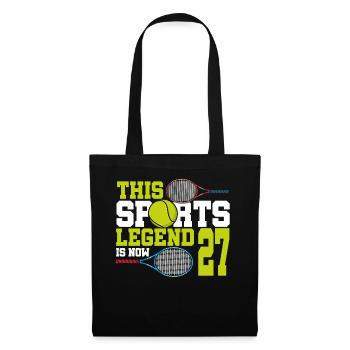 Cette légende du sport a maintenant 27 ans, le tennis 27. - Sac en tissu - noir - Devant