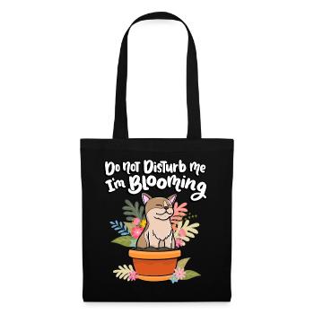Dérange-moi pas je fleuris drôle de plante - Sac en tissu - noir - Devant