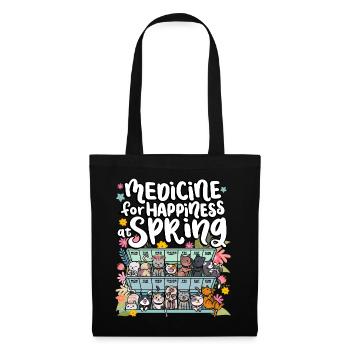 Medicine for happiness in the spring days for - Tote Bag - black - Front