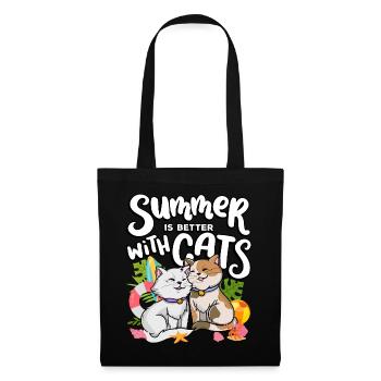Summer is better with cats Summer Pet Lover - Tote Bag - black - Front