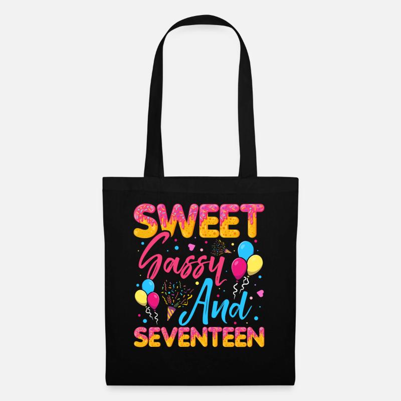 Sweet Sassy And Seventeen Sprinkles Delicious - Stoffbeutel - Schwarz