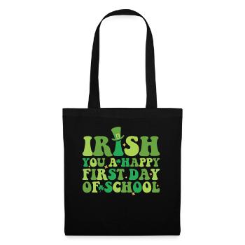 Irlandais Vous Un joyeux premier jour d’école Grüne - Sac en tissu - noir - Devant