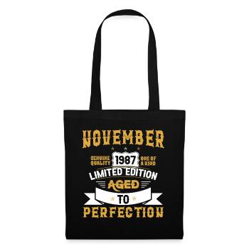 Anniversaire Novembre 1987 né Vintage - Sac en tissu - noir - Devant