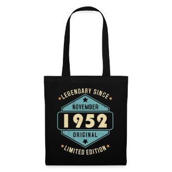 Novembre 1952 Vintage Retro Anniversaire - Sac en tissu - noir - Devant