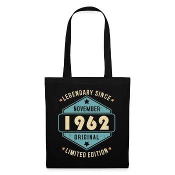 Novembre 1962 Vintage Retro Anniversaire - Sac en tissu - noir - Devant