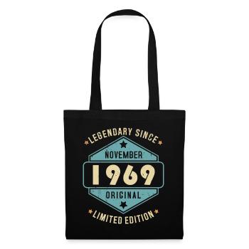 Novembre 1969 Vintage Retro Anniversaire - Sac en tissu - noir - Devant