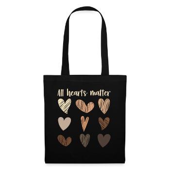 All Hearts Matter Celebrate Black Melanin Skin - Stoffbeutel - Schwarz - Vorne
