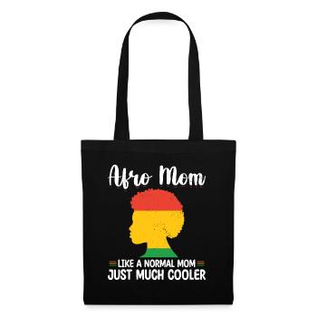 Afro Mom Like A Normal Mom Just Much Cooler Black - Stoffbeutel - Schwarz - Vorne