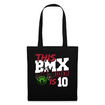 Ce pilote de Bmx est 10 Cool Bike Kids 10. - Sac en tissu - noir - Devant