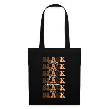 Histoire des Noirs Black Power Black - Sac en tissu - noir - Devant